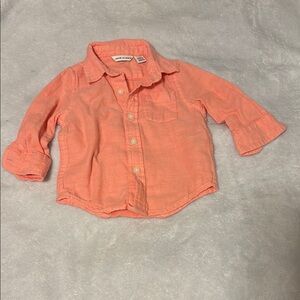 Easter Janie and Jack Orange Button Down Shirt